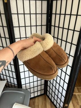 UGG Chestnut Shearling Slipper Clogs